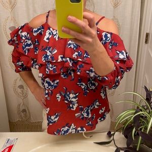 Flowy off the shoulder floral top
